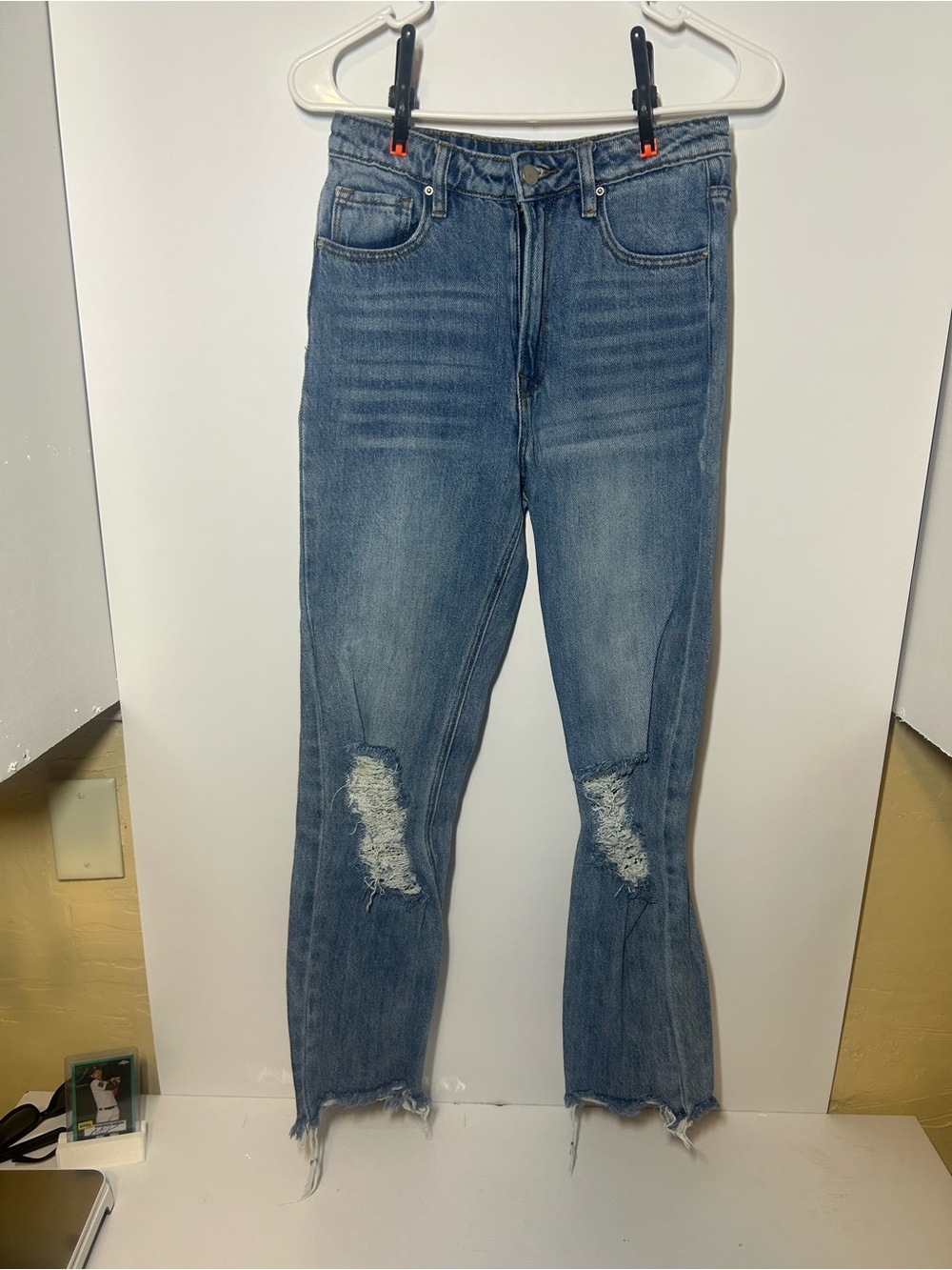 Classic High-Rise Distressed Women's Jeans - Blue shop Stevie